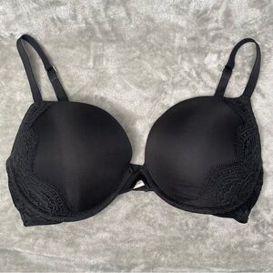 Victoria’s Secret Dream Angels Push Up Bra Black Lace Size 34DD